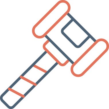 Çekiç ağı simgesi, basit vektör illüstrasyonu 