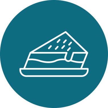 Pastacılık web simgesi, basit vektör illüstrasyonu