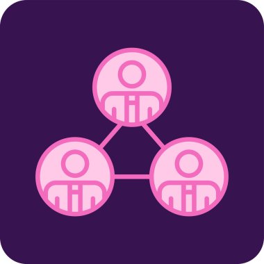 Topluluk. Web simgesi basit illüstrasyon
