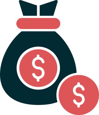 para çantası simgesi, vektör illüstrasyonu basit tasarım