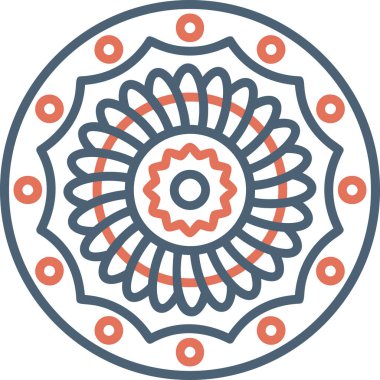 İyileşme süreci için kutsal mandala 'nın basit bir tasviri