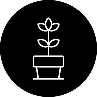 Bitki simgesinin vektör illüstrasyonu