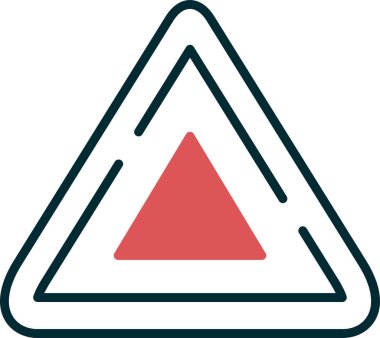 Tehlike işareti simgesi, basit vektör illüstrasyonu 