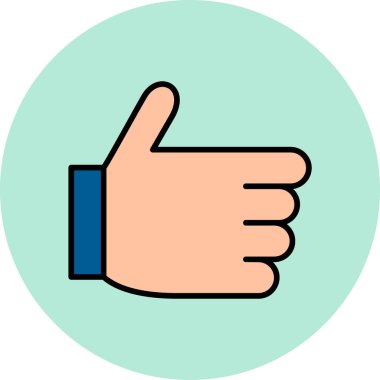 Başparmak yukarı vektör simgesi gibi