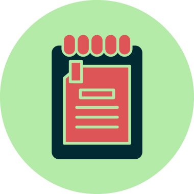 Not al. Web simgesi basit illüstrasyon