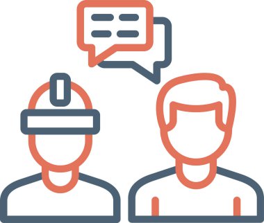 Diyalog. Web simgesi basit illüstrasyon