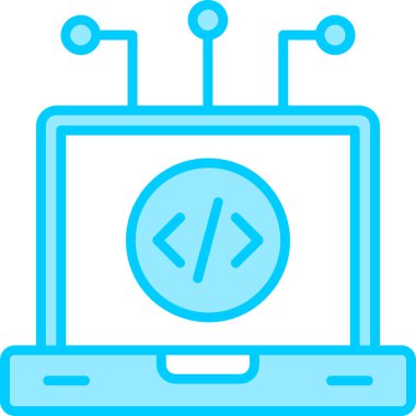 dizüstü bilgisayar simgesi, vektör illüstrasyonu basit tasarım