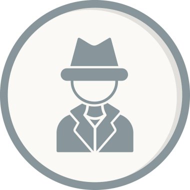 Dedektif Web simgesi, vektör illüstrasyonu