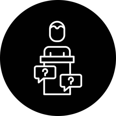 Soru web simgesi, vektör illüstrasyonu 