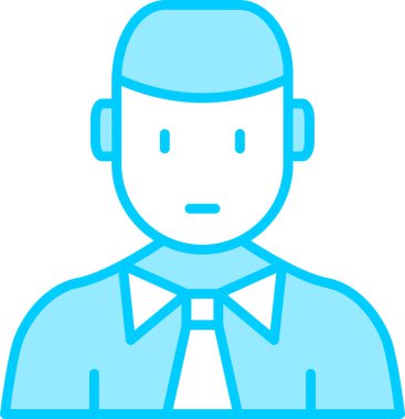 Erkek avatar. Web simgesi basit illüstrasyon