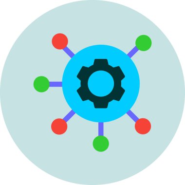 Omni kanalı. Web simgesi basit illüstrasyon