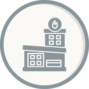 İtfaiye. Web simgesi basit illüstrasyon