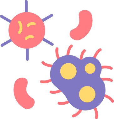 Mikroplar. Web simgesi basit illüstrasyon