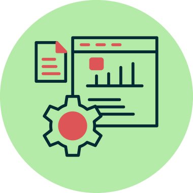 Performans. Web simgesi vektör illüstrasyonu