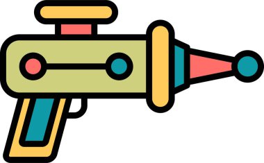 Lazer silahı, silah ikonu, vektör illüstrasyonu