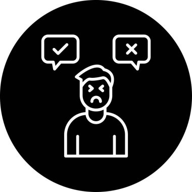 Karar adamı ikonu. Basit tasarım