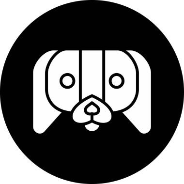 Japon Chin köpek simgesi, vektör illüstrasyonu