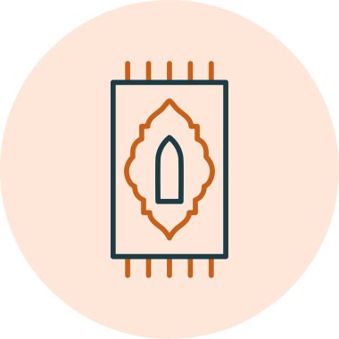 Dua Halı simgesi, vektör illüstrasyonu 