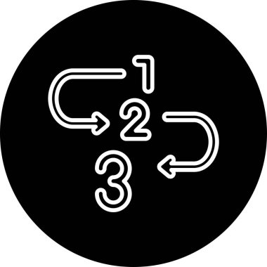 Sıralı. Web simgesi basit illüstrasyon