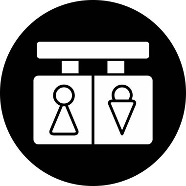 Tuvalet Ağı vektör illüstrasyonu