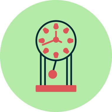 Saat web simgesi, vektör illüstrasyonu