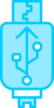 usb simgesi işaret vektör illüstrasyonu