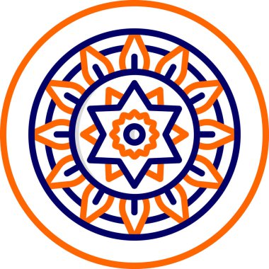 İyileşme süreci için kutsal mandalanın basit vektör görüntüsü