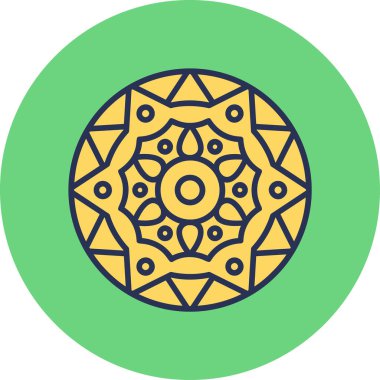 İyileşme süreci için kutsal mandalanın basit vektör görüntüsü