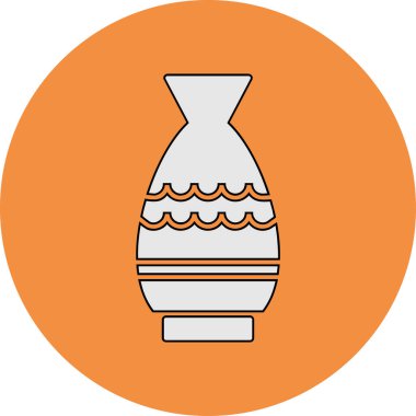 Vazo. Web simgesi basit illüstrasyon