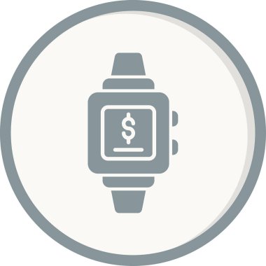 Smartwatch icon, vector illustration simple design