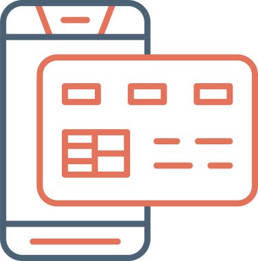 çevrimiçi bankacılık düz vektör simgesi.