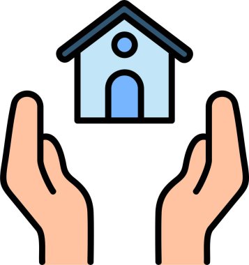 Gayrimenkul. Web simgesi basit illüstrasyon