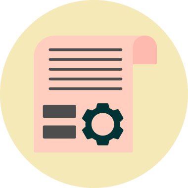 belge dosya simgesi, vektör illüstrasyonu