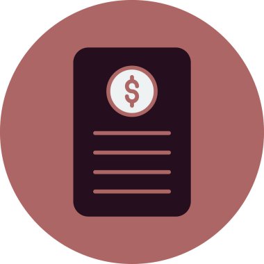 Bill simgesi, vektör illüstrasyonu basit tasarım