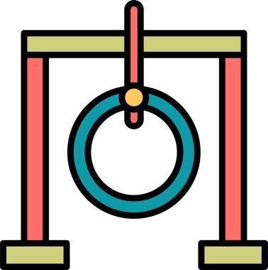 Salıncak ağ ikonu vektör illüstrasyonu