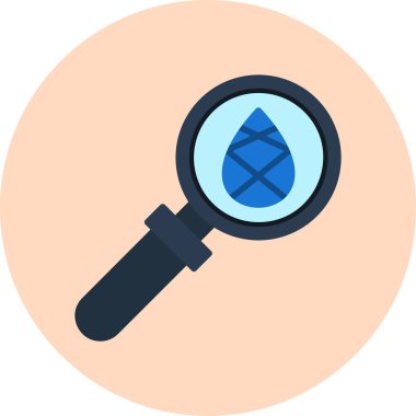 Loupe simgesi, vektör basit illüstrasyon