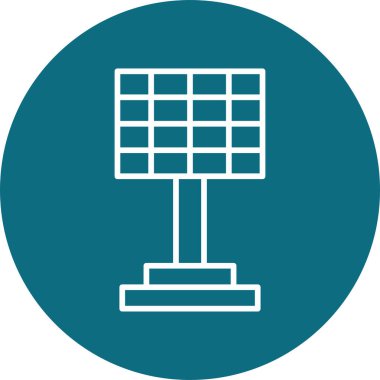 Güneş paneli simgesi, vektör illüstrasyonu basit tasarım