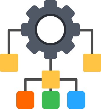 Organizasyon. Web simgesi basit illüstrasyon