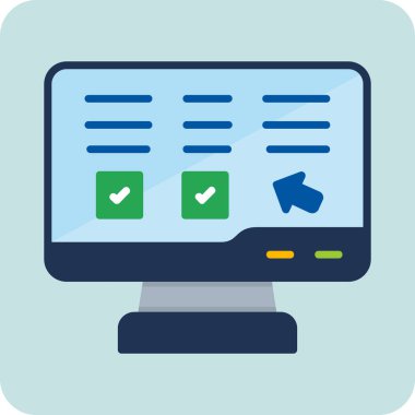 Çevrimiçi Ders modern simgesinin vektör illüstrasyonu