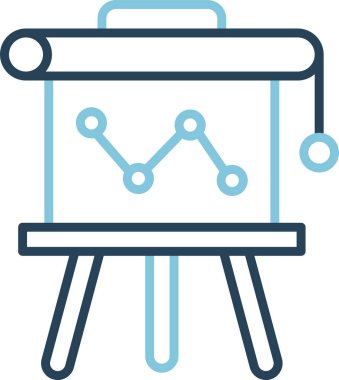 sunum simgesi, vektör illüstrasyonu basit tasarım