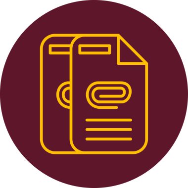 Minimalist bir dizaynda bir belge simgesinin vektör illüstrasyonu.