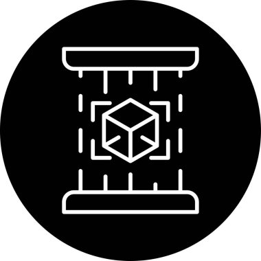 küp simge vektör çizim