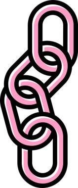 Zincir. Web simgesi basit illüstrasyon