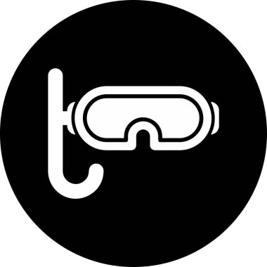 dalış maskesi simgesi vektör çizimi 