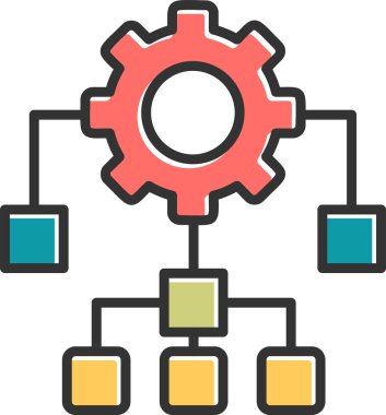 Organizasyon. Web simgesi basit illüstrasyon