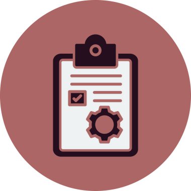 Deneme listesi düz simge, iş, vektör,