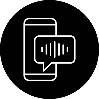 Ses yardımcısı ikon vektör illüstrasyonu 