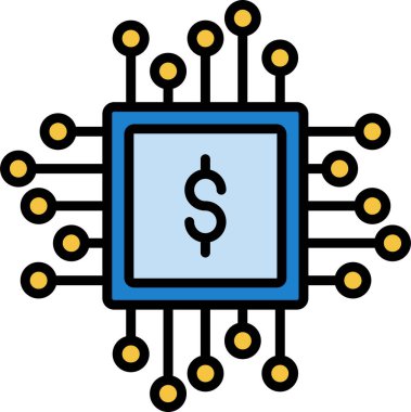 Çip simgesi vektör illüstrasyon tasarımı