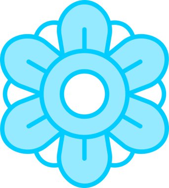 Çiçek. Web simgesi basit illüstrasyon 