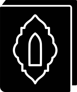 Kuran kitap simgesi, vektör illüstrasyonu